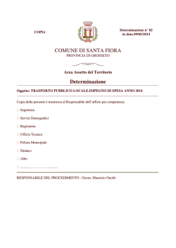 COMUNE DI SANTA FIORA Determinazione