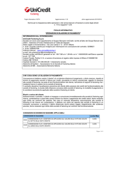 Foglio informativo Dilazioni di pagamento