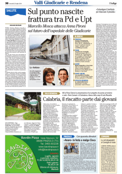 Sul punto nascite frattura tra Pd e Upt