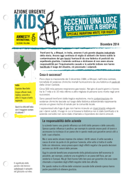 ACCENDI UNA LUCE - Amnesty Kids