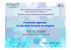 (Bologna, 8 aprile 2014) - "Contesto regionale: la rete delle