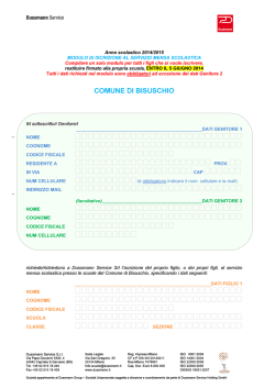 Scarica qui il modulo per iscrizione SERVIZIO