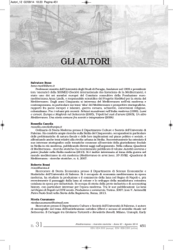 Gli autori - Storia Mediterranea