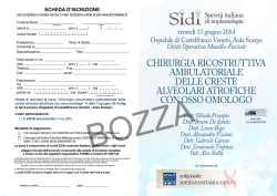 chirurgia ricostruttiva ambulatoriale delle creste alveolari