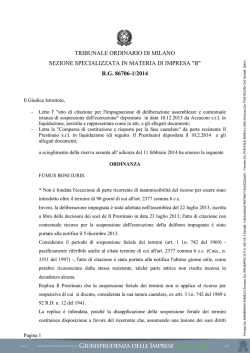 scarica la sentenza - Giurisprudenza delle imprese