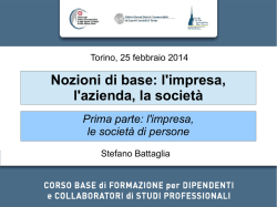 Slides a cura del Dott. Battaglia - prima parte