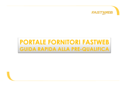 pre-qualifica - FASTWEB Company Information