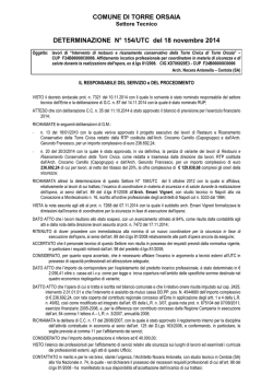 COMUNE DI TORRE ORSAIA DETERMINAZIONE N&deg; 154/UTC del