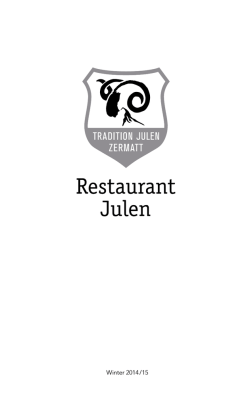 Les vins Hiver 2014/2015 - Tradition Julen Zermatt