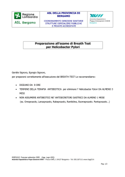BREATH TEST per Helicobacter Pylori