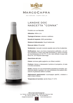 langhe doc nascetta &ldquo;conna&rdquo; - Marco Capra Azienda Agricola