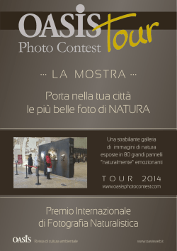 Porta nella tua citt&agrave; le pi&ugrave; belle foto di NATURA