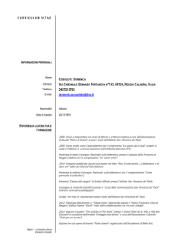 Curriculum Vitae - Giovani Artisti italiani
