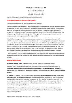 Briotti/Politiche economiche europee &ndash; IFIR &ndash; 2014