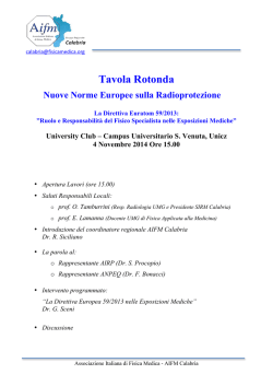 Ecco il programma della tavola rotonda