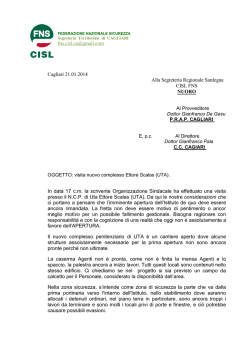 POLPEN C.C. Cagliari Visita nuovo complesso Ettore Scalas di UTA