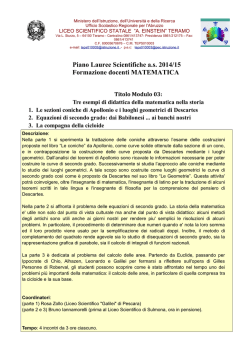 Matematica - Liceo Scientifico "Albert Einstein" &ndash; Teramo