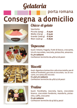Consegna a domicilio - Gelateria Porta Romana
