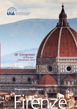 28 Ottobre 2014, Firenze, Programma Preliminare.