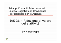 (13) IAS 36 Impairment attività - Università degli Studi di Bari