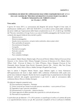 Prima seduta Il giorno 24 marzo 2014, su convocazione del