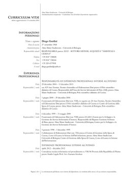 Diego Gardini - Universit&agrave; degli Studi di Bologna