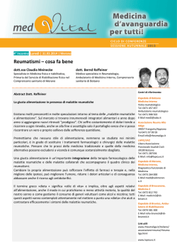 Reumatismi &ndash; cosa fa bene