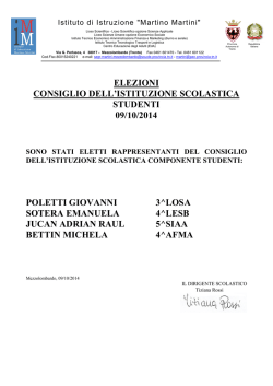 Rappresentanti consiglio istituzione scolastica