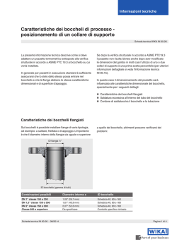 Caratteristiche dei boccheli di processo
