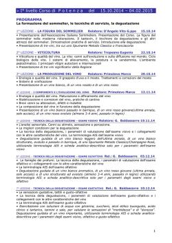 Scheda Corso di I livello