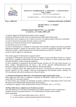 informativa RSU 2014 2015 - Istituto Comprensivo "A. Montini"
