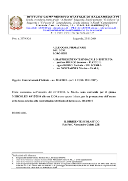 Convocazione rsu prosecuzione contrattazione 03_12_2014