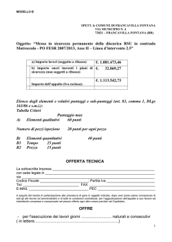 Oggetto: &ldquo;Messa in sicurezza permanente della discarica RSU in