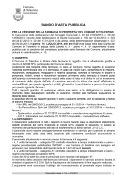 BANDO 5 - Ordine dei Farmacisti della provincia di Pesaro e Urbino