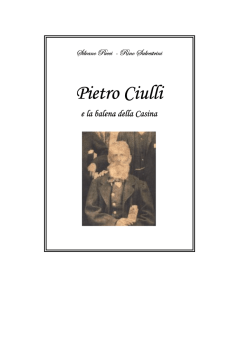 Pietro Ciulli e la balena della Casina Prima parte