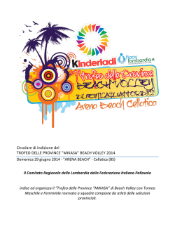 indizione tdp beach - FIPAV Bergamo