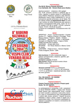 8&deg; raduno 29 giugno 2014 vespa club venaria reale