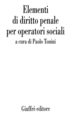 Elementi di diritto penale per operatori sociali