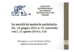 Presentazione Orientamenti Societari 2014