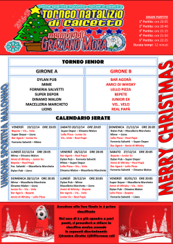 Calendario Senior - Unione Sportiva Malonno