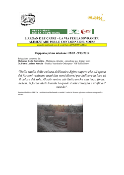 rapporto prima missione Marocco_MAR-2014 - SIVtro