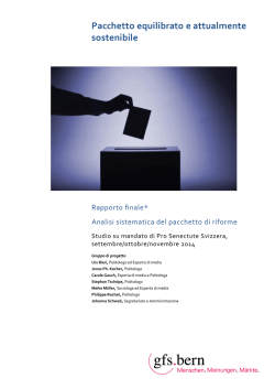 Primo sondaggio rappresentativo