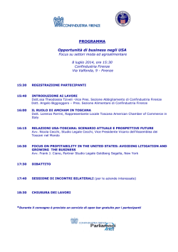 Programma seminario USA