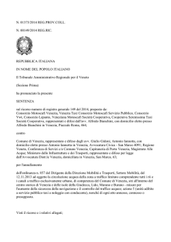 TAR Veneto sentenza 1373 del 2014