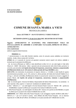 752 - Comune di Santa Maria a Vico