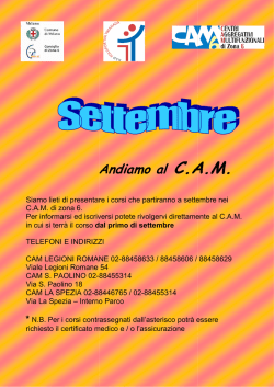 Programma Centro Aggregazione Multifunzionale settembre 2014