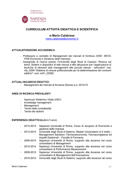 CV - Sapienza