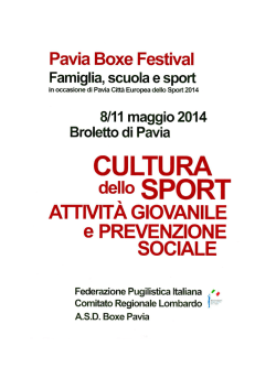 Boxe Festival - Universit&agrave; degli Studi di Pavia