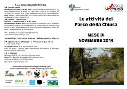 Iniziative di novembre al Parco della Chiusa