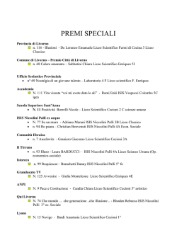 i vincitori dei premi speciali